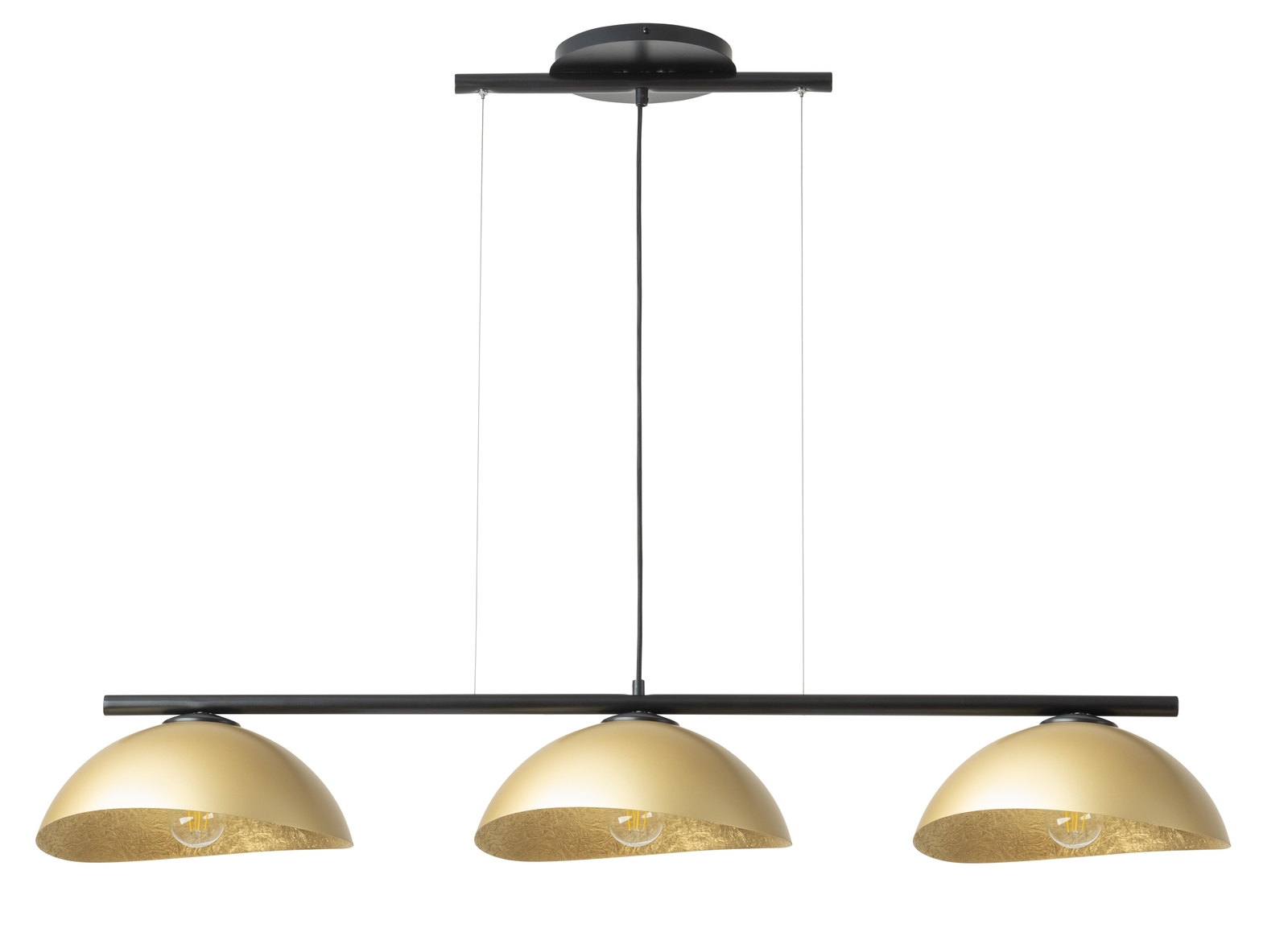Solar lampa wisząca złota 3 punktowa 40582 Sigma