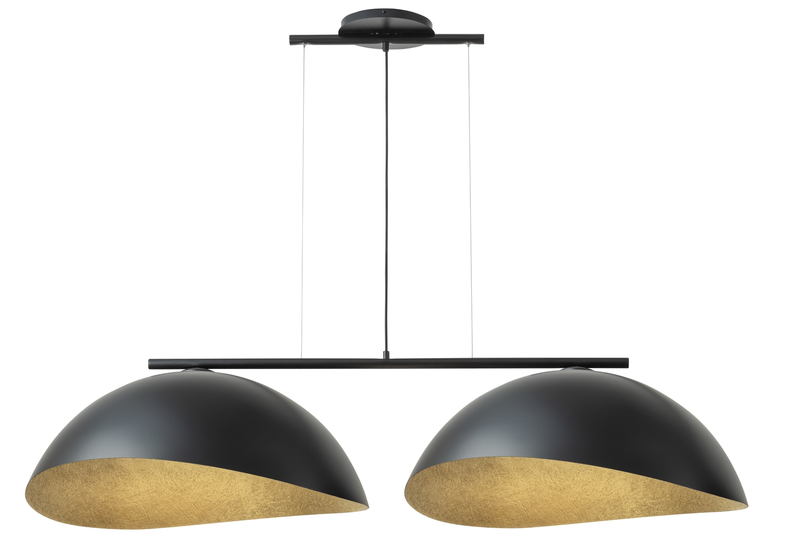Solar lampa wisząca czarno-złota 2 punktowa 40578 Sigma