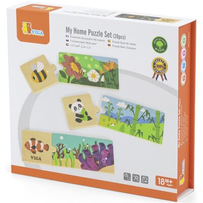 Viga 44675 Drewniane puzzle - Mój dom