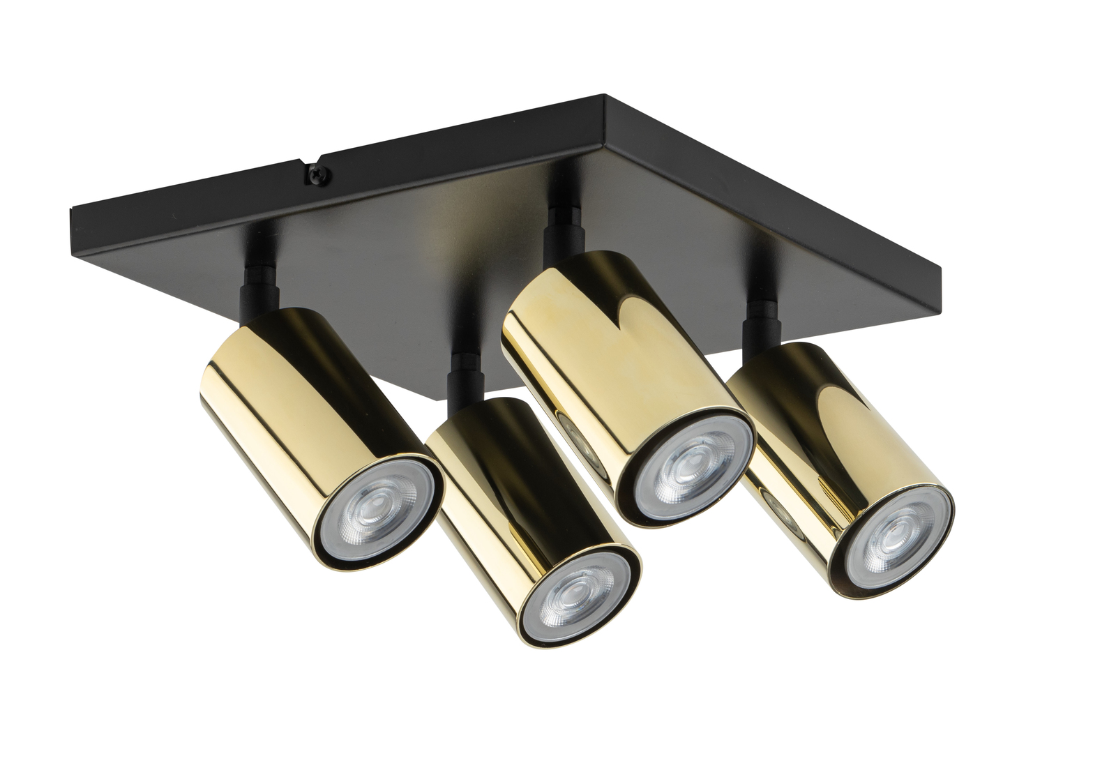 Zoom lampa sufitowa kwadrat czarno-złota 4 punktowa 33601 Sigma