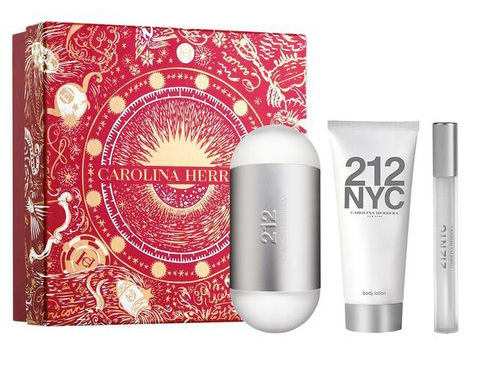 Zestaw Christmas 2023 Woda Toaletowa Carolina Herrera 212 Spray 100 ml + Body Lotion 100 ml + EDT Travel (8411061074893)