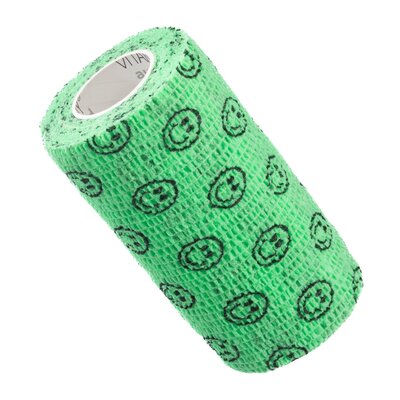 Vitammy Autoband zielone buźki 10cm x 450cm Elastyczny bandaż kohezyjny samoprzylepny