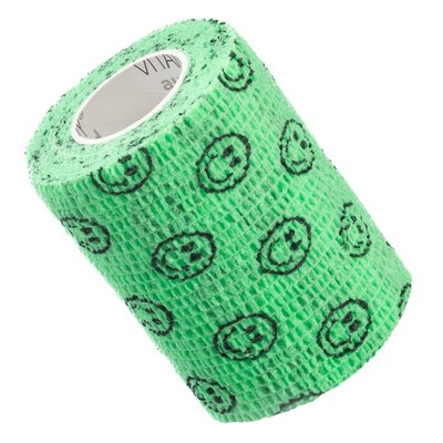 Vitammy Autoband zielone buźki 7,5cm x 450cm Elastyczny bandaż kohezyjny samoprzylepny