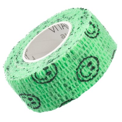 Vitammy Autoband zielone buźki 2,5cm x 450cm Elastyczny bandaż kohezyjny samoprzylepny