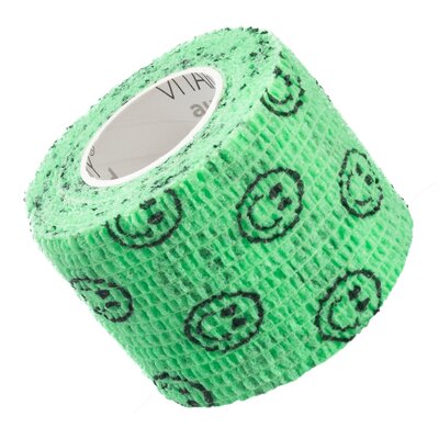 Vitammy Autoband zielone buźki 5cm x 450cm Elastyczny bandaż kohezyjny samoprzylepny