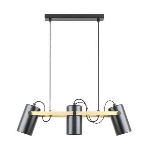 Resi lampa wisząca 3xE27 czarna/złota A8162-3A
