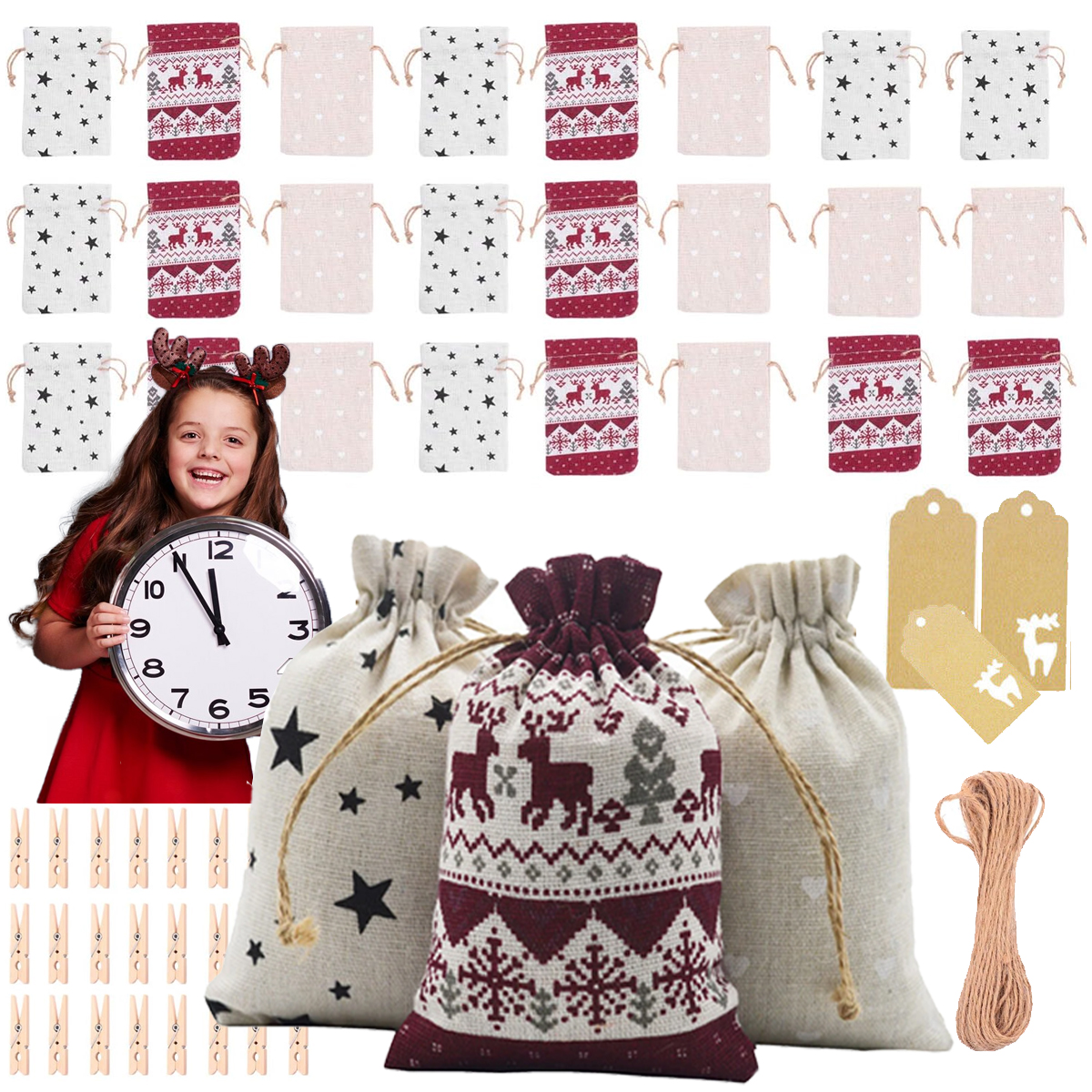 Kalendarz adwentowy Artnico DIY CHS-7 biały