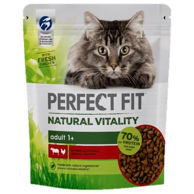 Karma PerfectFit Natural z wołowiną i kurczak 650g