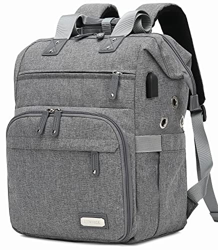 Torba dziewiarska, plecak, organizer do przechowywania przędzy, podróżna torba szydełkowa z portem ładowania USB, duża pojemność, torba do przechowywania przędzy, etui do przenoszenia projektów, igieł