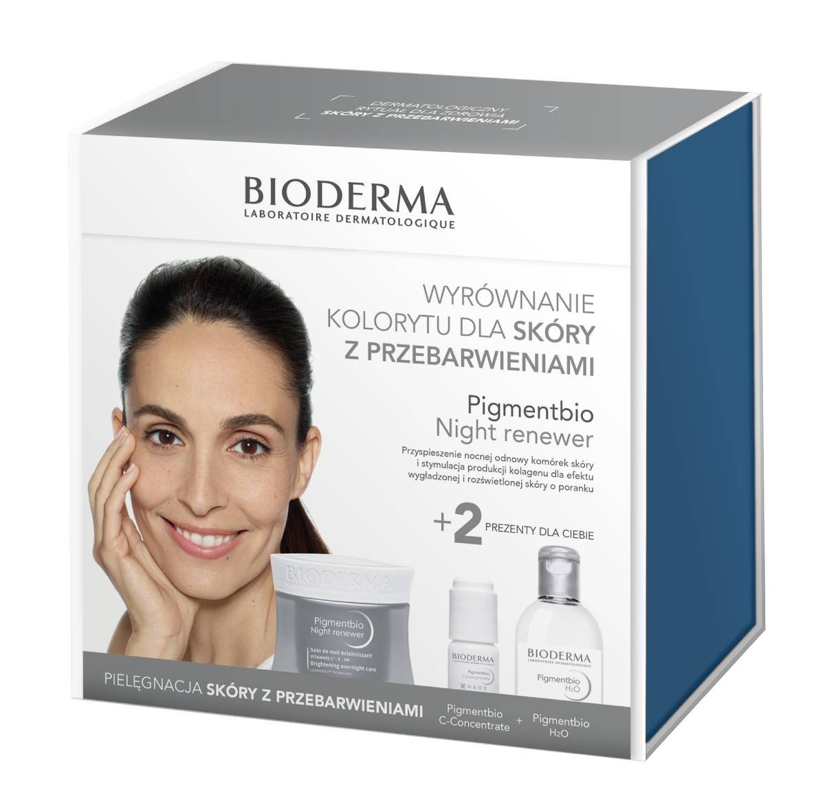 Bioderma Pigment Bio - zestaw (Krem na noc 50ml + Serum 5ml + Płyn H2O 250ml)