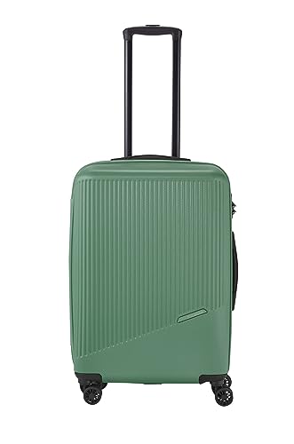 Travelite 4-kołowa walizka z twardą obudową, średnia, 65 litrów, bagaż seria Bali: twarda obudowa ABS na kółkach z zamkiem szyfrowym TSA, 67 cm, zielony, jeden rozmiar, Twarda obudowa na kółkach z 4