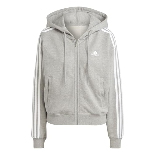 adidas Damska bluza dresowa z kapturem, Średni szary wrzos, XL