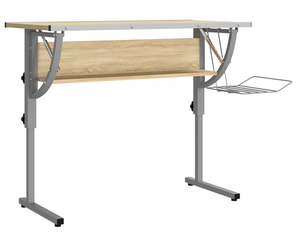 Elior Biurko kreślarskie do pracy na stojąco dąb sonoma + szary F9-N01