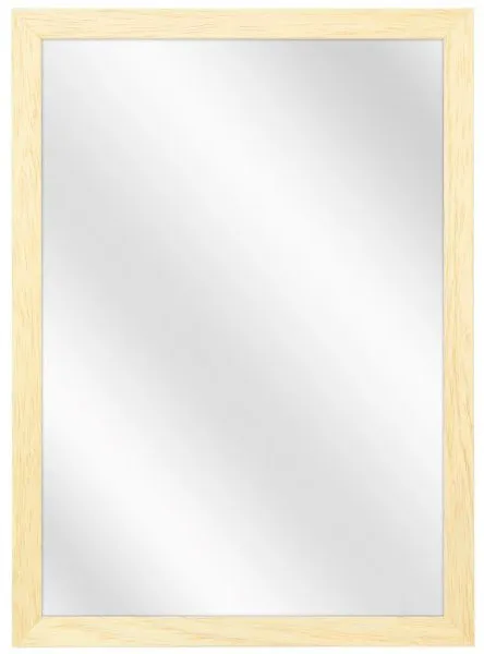 Lustro prostokątne w naturalnej drewnianej ramie B8-C43