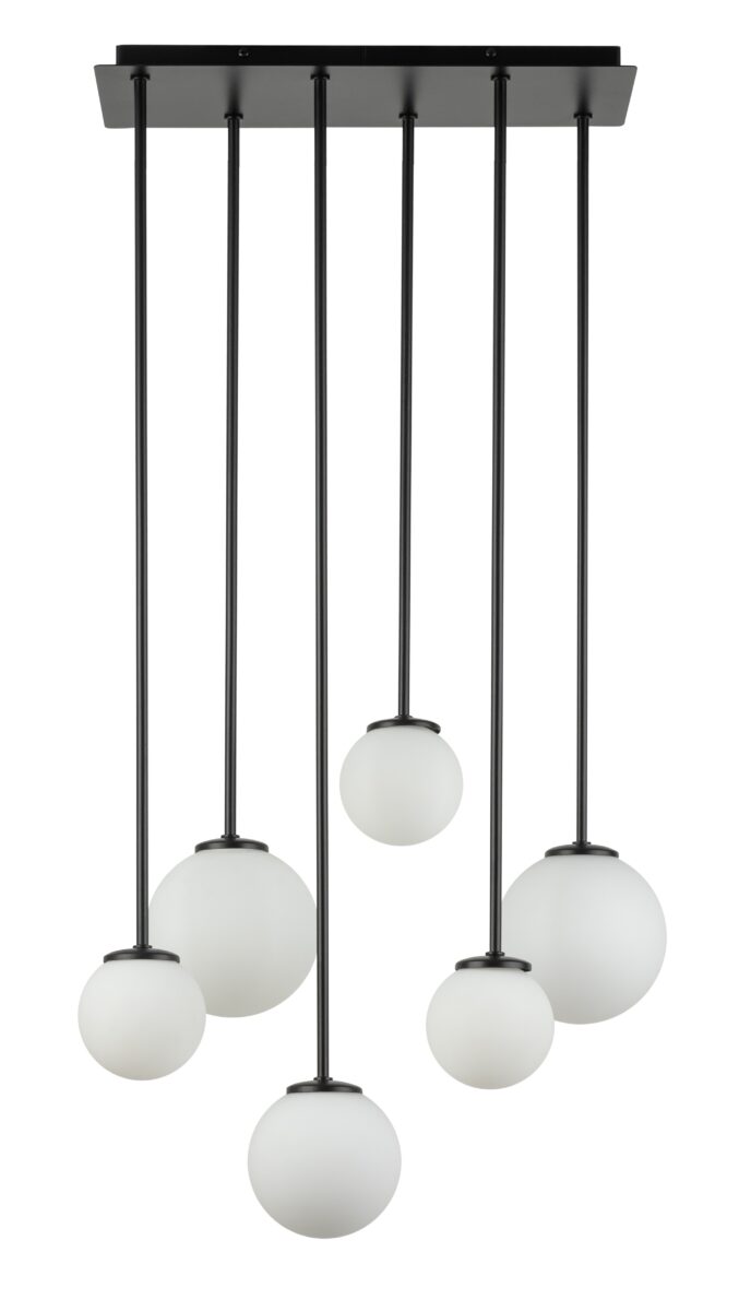 Tulia lampa wisząca czarna 6 punktowa 33499 Sigma