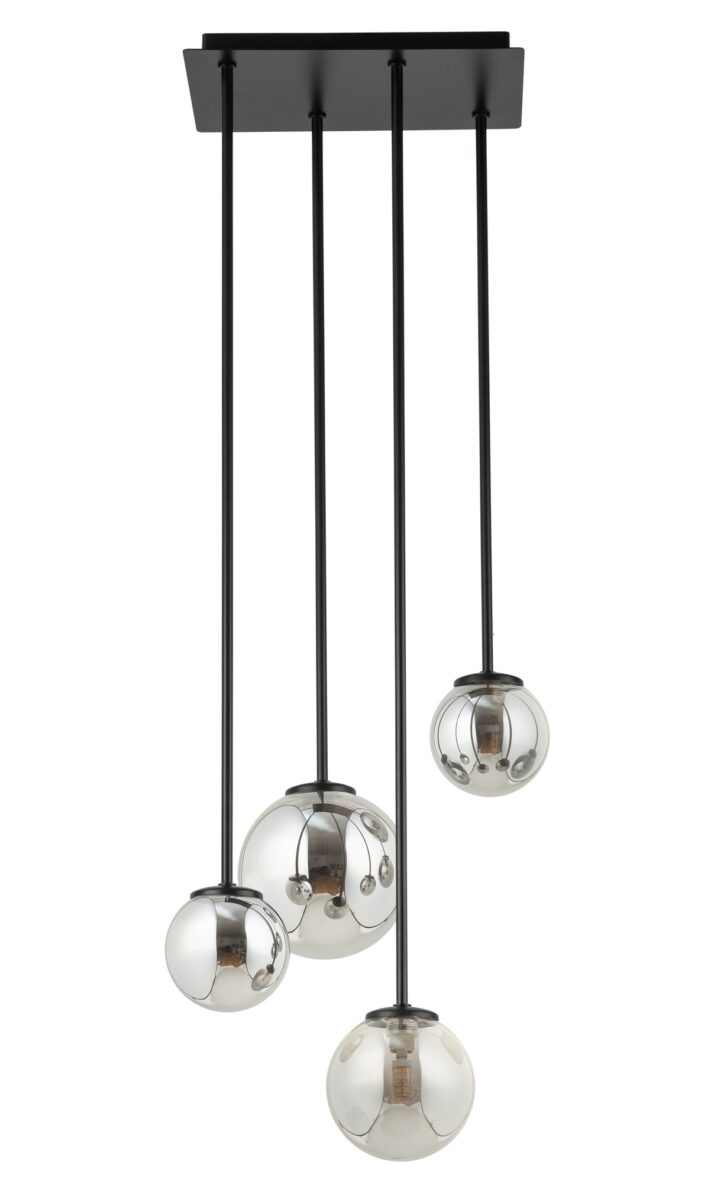 Tulia lampa wisząca czarna dymione kule 4 punktowa 33502 Sigma