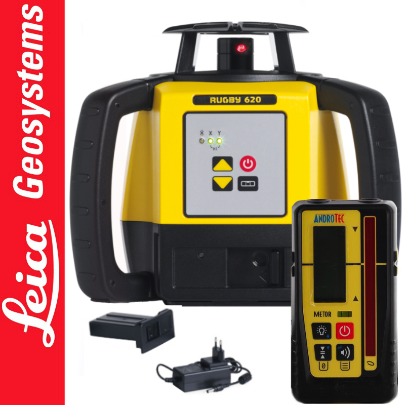 Niwelator laserowy Rugby 620 Leica + Detektor laserowy MTR-95R Androtec