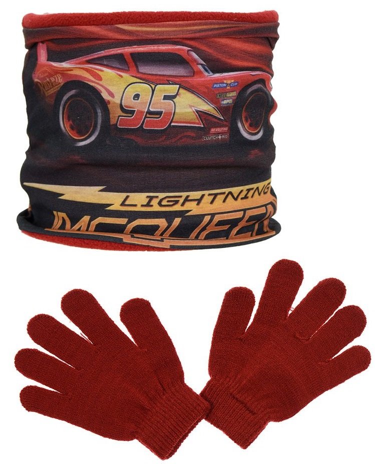 Chłopięcy komin z rękawiczkami Disney Cars