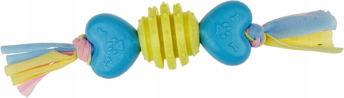 ZABAWKA dla psa GRYZAK TPR ze sznurem serca 25cm