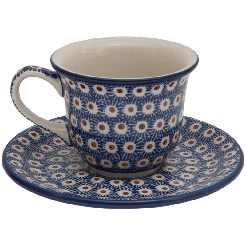 Filiżanka Do Herbaty Kawy 150 Ml Ze Spodkiem - Ceramika Artystyczna Bolesławiec