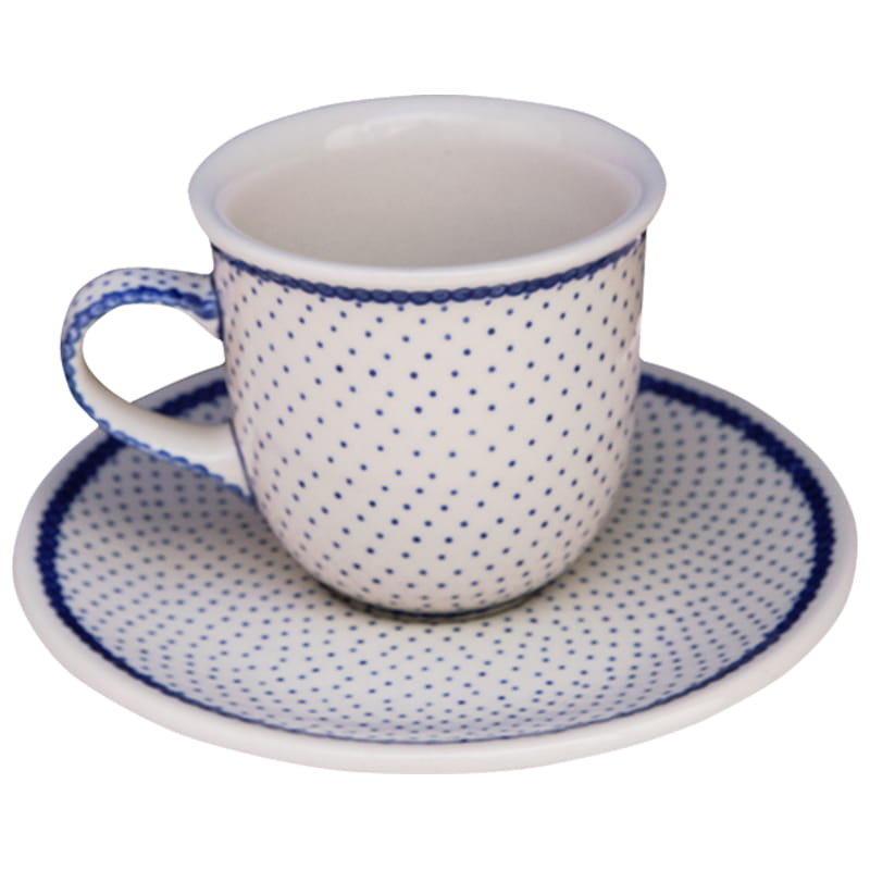 Filiżanka Do Herbaty Kawy 180 Ml Ze Spodkiem - Ceramika Artystyczna Bolesławiec