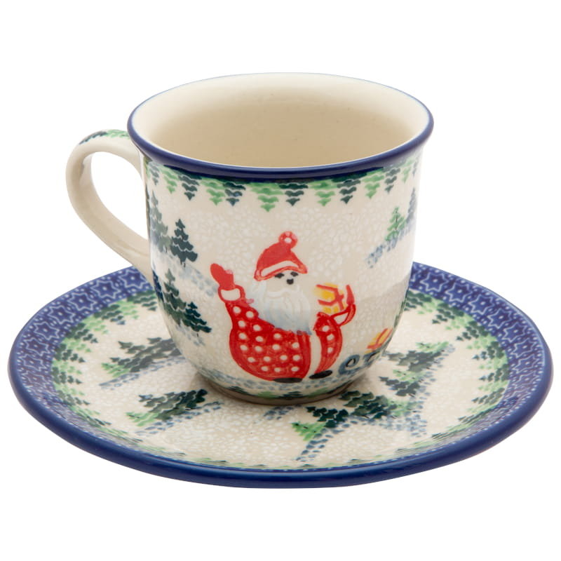 Filiżanka Do Herbaty Kawy 180 Ml Ze Spodkiem - Ceramika Artystyczna Bolesławiec