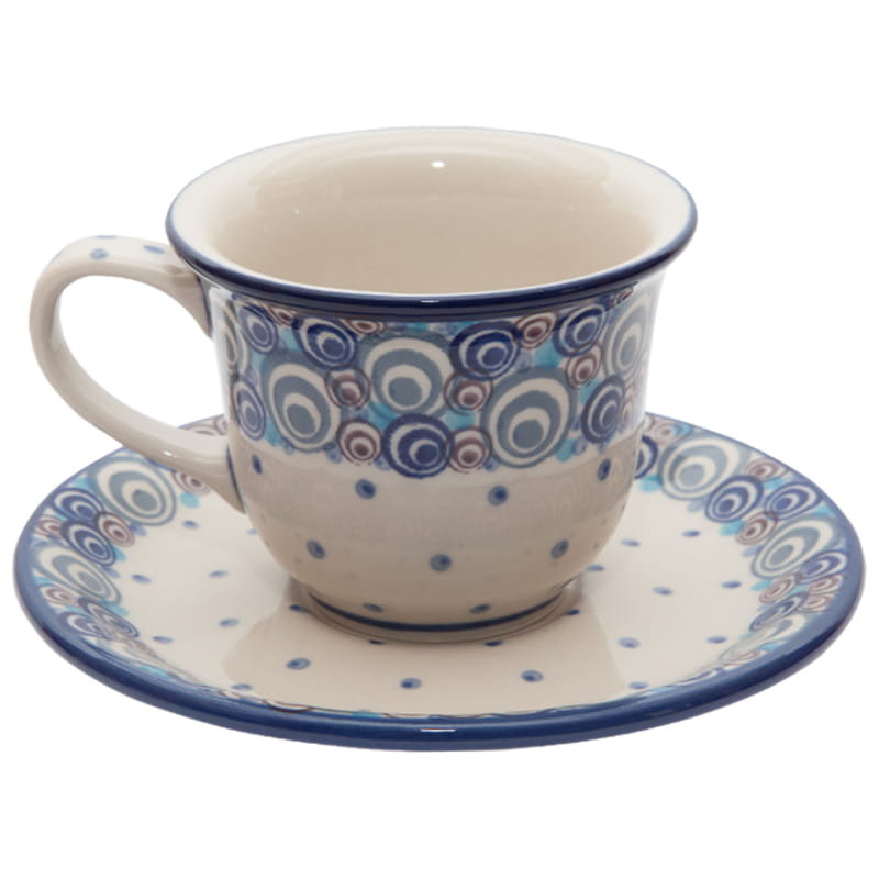 Filiżanka Do Herbaty Kawy 150 Ml Ze Spodkiem - Ceramika Artystyczna Bolesławiec