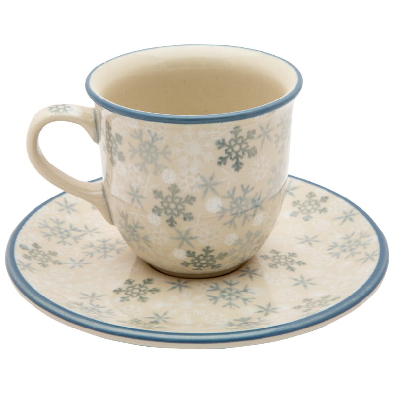 Filiżanka Do Herbaty Kawy 180 Ml Ze Spodkiem - Ceramika Artystyczna Bolesławiec