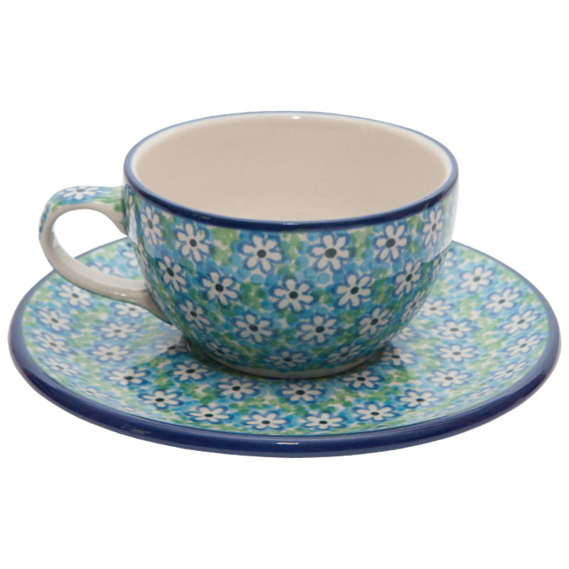 Filiżanka Do Herbaty Kawy 150 Ml Ze Spodkiem - Ceramika Artystyczna Bolesławiec