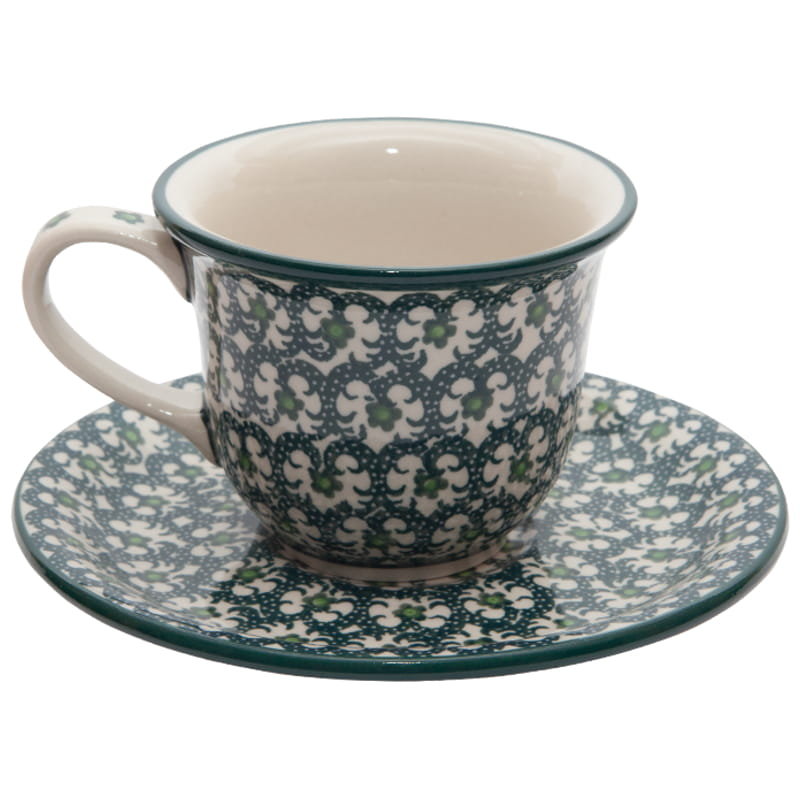 Filiżanka Do Herbaty Kawy 150 Ml Ze Spodkiem - Ceramika Artystyczna Bolesławiec