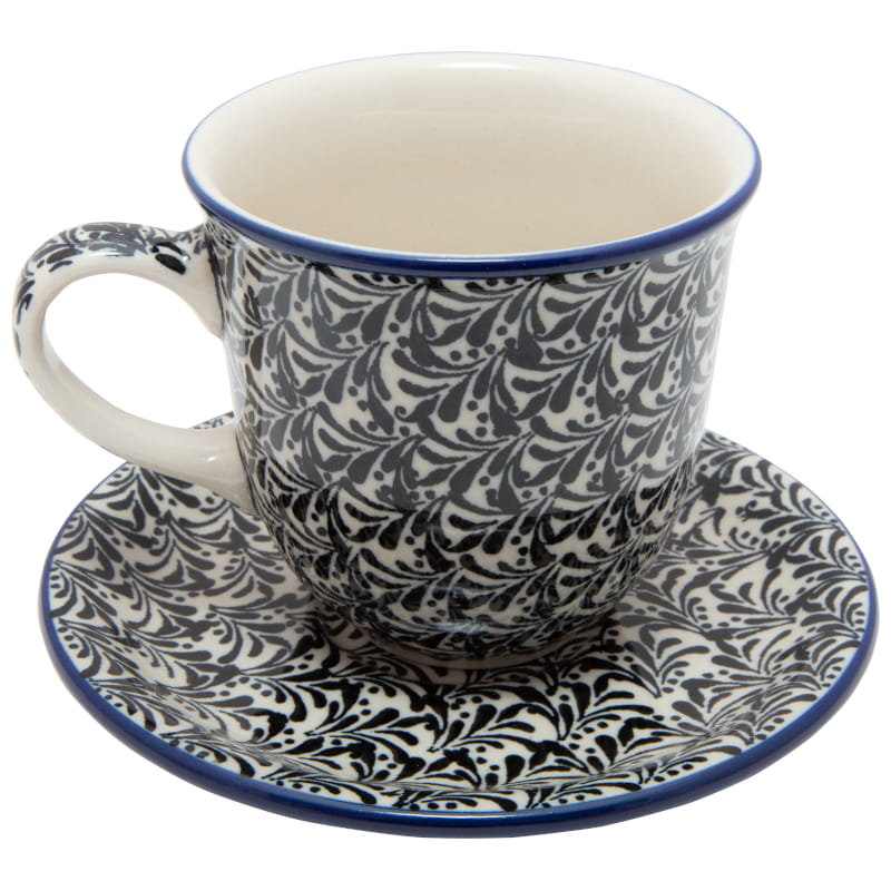 Filiżanka Do Herbaty Kawy 300 Ml Ze Spodkiem - Ceramika Artystyczna Bolesławiec