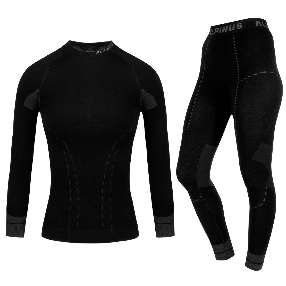Bielizna damska Alpinus Termoaktywna Tactical Base Layer Set czarna XL