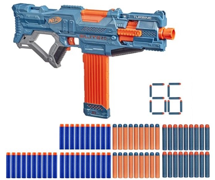 Zestaw Pistolet Nerf Elite 2.0 Turbine CS-18 E9481 + 30 strzałek