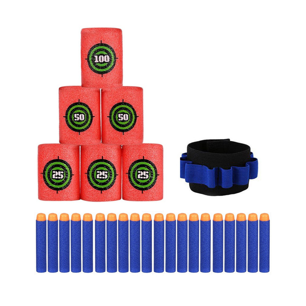 Zestaw 20 Strzałek + Opaska + cele do Nerf