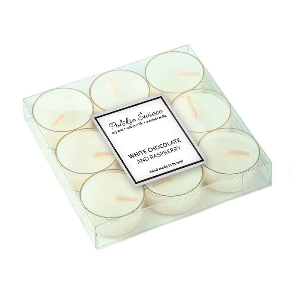 White Chocolate and Raspberry - sojowe podgrzewacze zapachowe 9 szt.