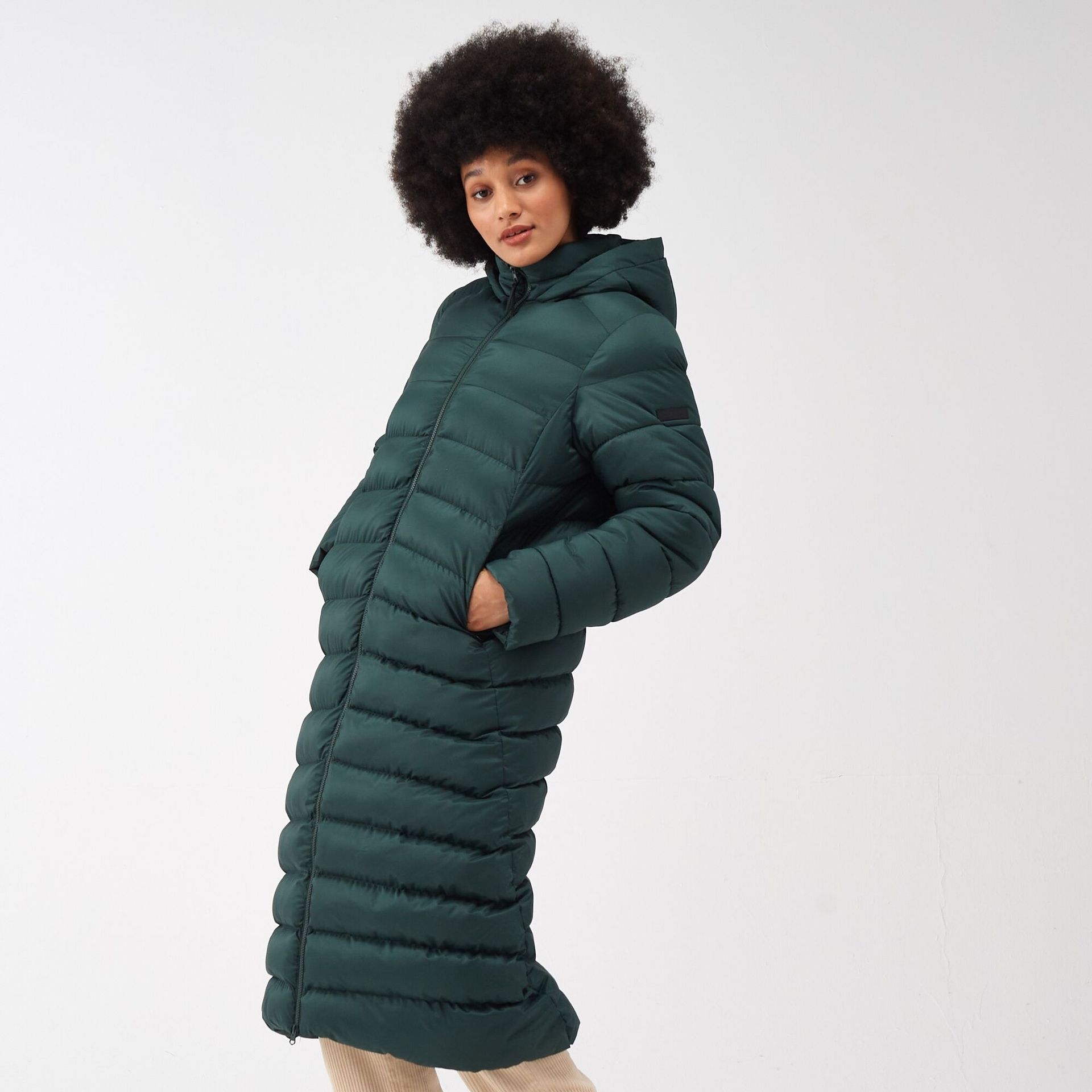 Regatta Damski Płaszcz Zimowy Ocieplany Oversize Elender Darkest Spruce, Rozmiar: 44