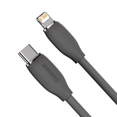 Baseus kabel, przewód USB Typ C Lightning 20W długość 1,2 m Jelly Liquid Silica Gel czarny CAGD020001