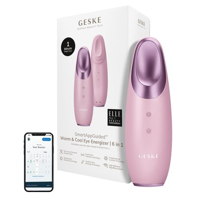 Geske, Masażer do oczu Cool&Warm 6w1 z aplikacją, różowa