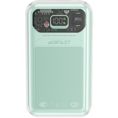 Acefast powerbank 20000mAh Sparkling Series szybkie ładowanie 30W zielony (M2)