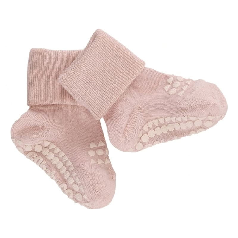 Gobabygo - Antypoślizgowe Skarpetki Do Nauki Chodzenia Bamboo Soft Pink 1-2 Lata