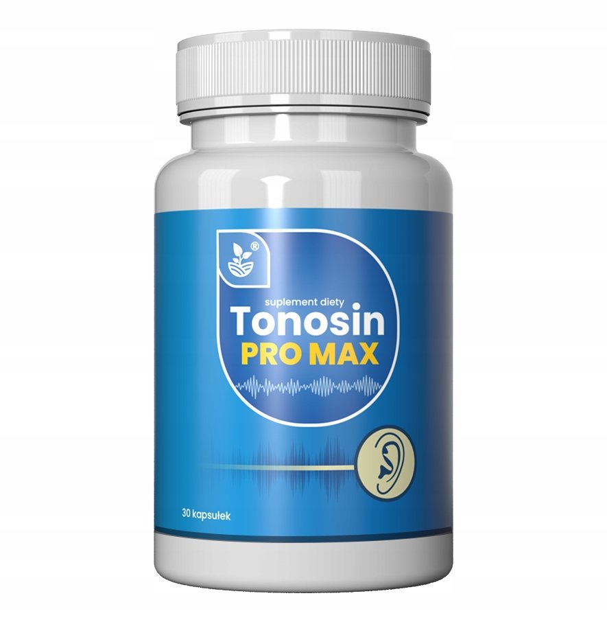 Suplement diety, Tonosin Pro Max, Poprawa słuchu niacyna biotyna selen cynk, 30 kaps.
