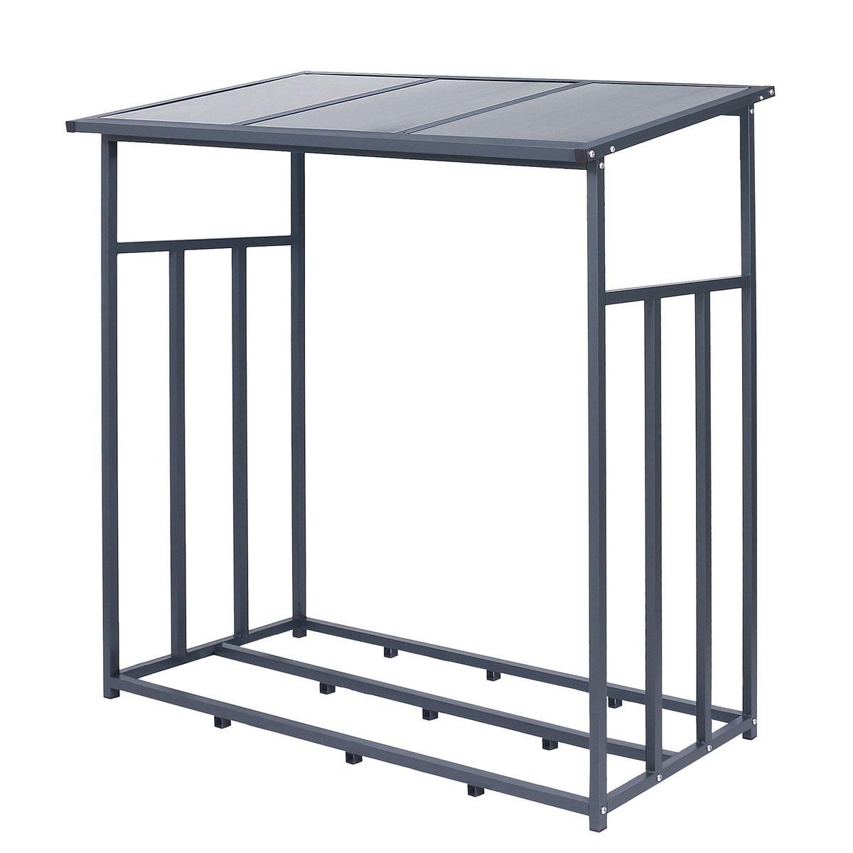ML-DESIGN, Metalowy Stojak Na Drewno Opałowe 143x70x145 Cm