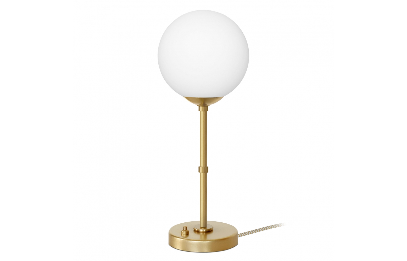 Elegancka złota lampka biurkowa z białym kloszem GP-B1U