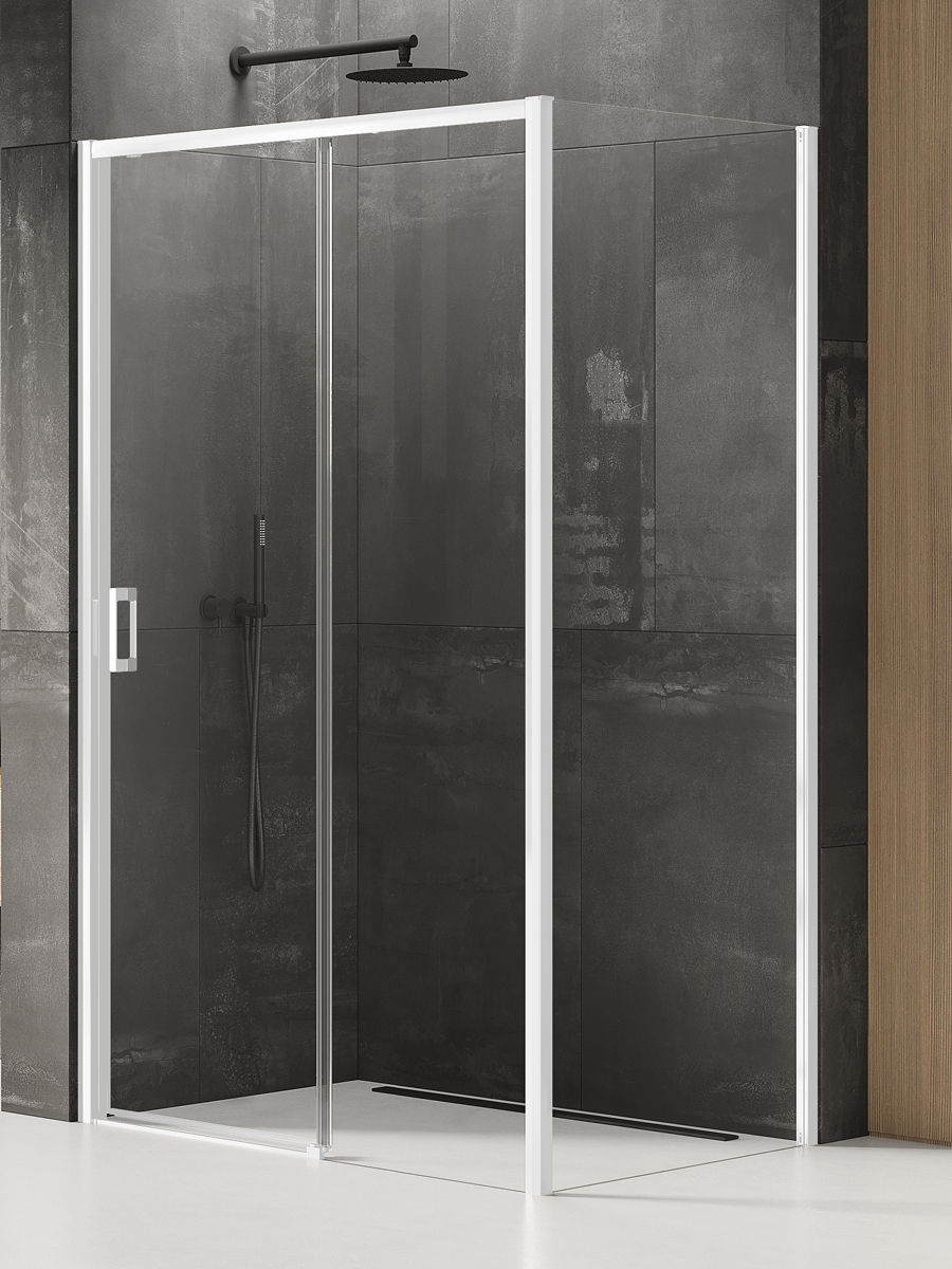 New Trendy Kabina Prysznicowa Prime 160X70 Prostokątna Biała Prawa K-1408