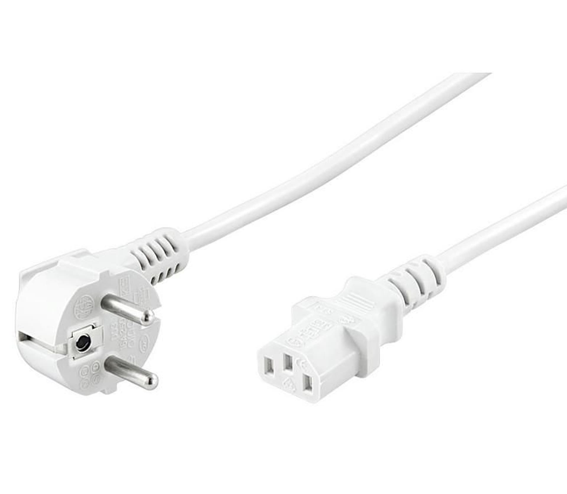 Kabel zasilający MicroConnect Power Cord 5m White IEC320 PE010450W