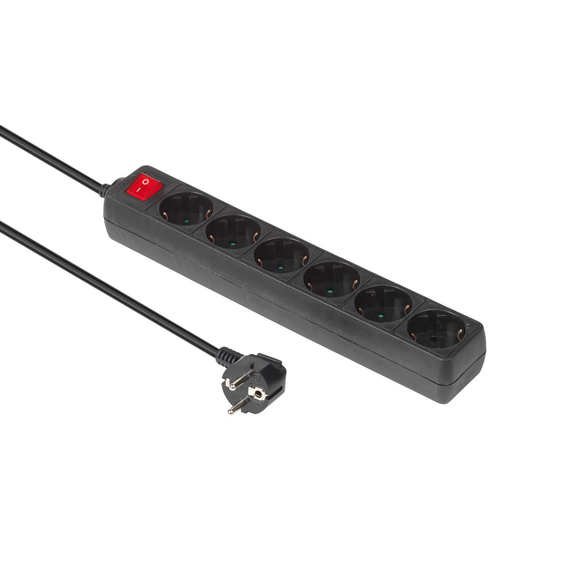 MicroConnect 6-way Schuko Socket on/off