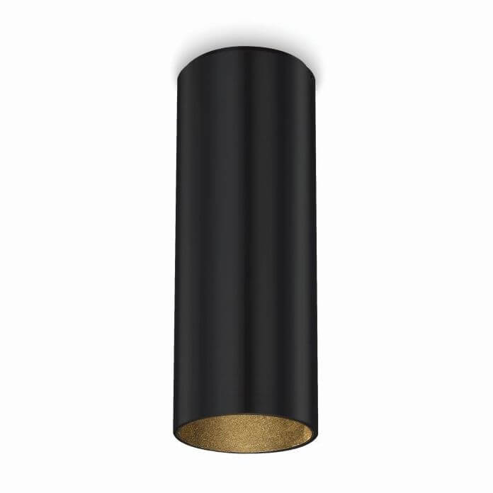 Punktowa lampa natynkowa Stala 301002003 Elkim okrągła tuba czarna