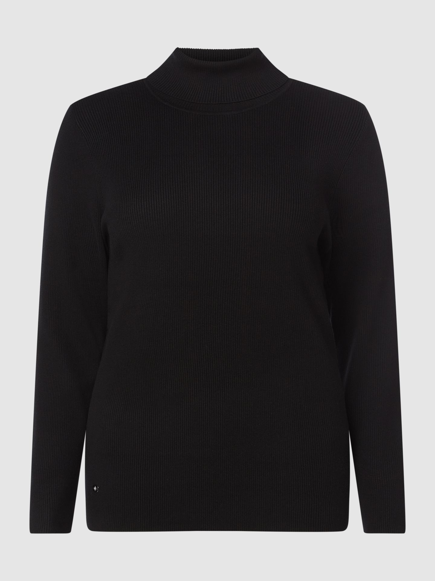 Sweter z wywijanym kołnierzem PLUS SIZE z mieszanki bawełny