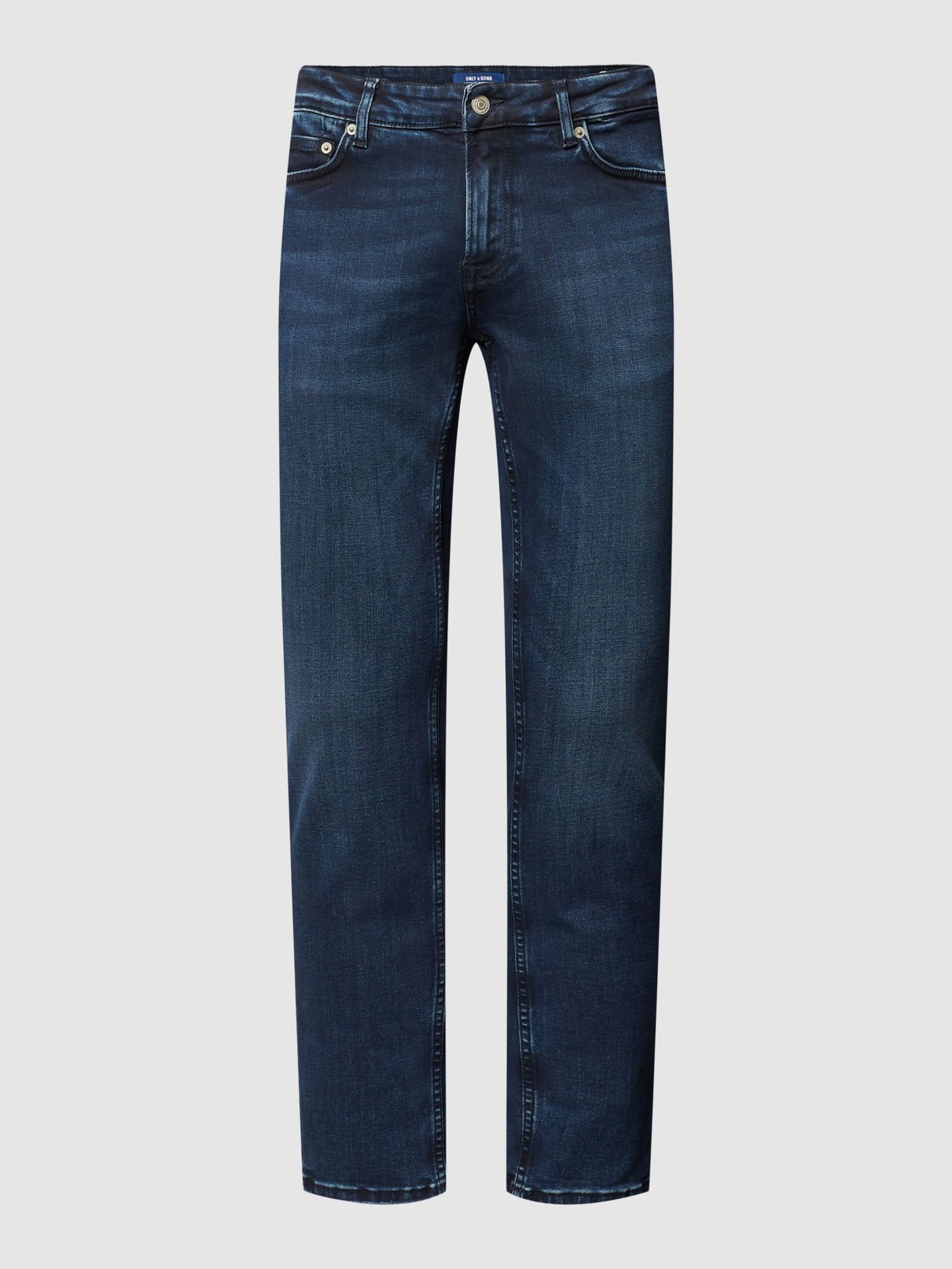 Jeansy o kroju slim fit z naszywką z logo model ‘LOOM’