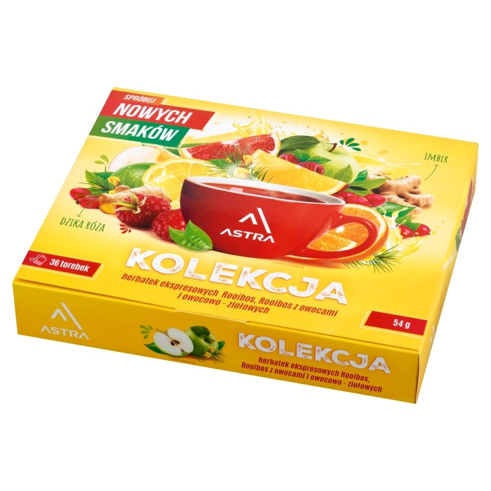 Astra Kolekcja herbatek Rooibos, Rooibos z owocami  i owocowo-ziołowych 36 torebek